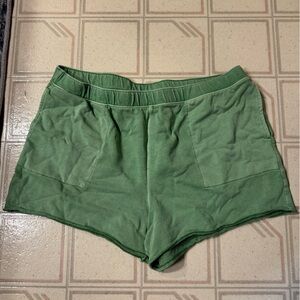 Green Casual Shorts